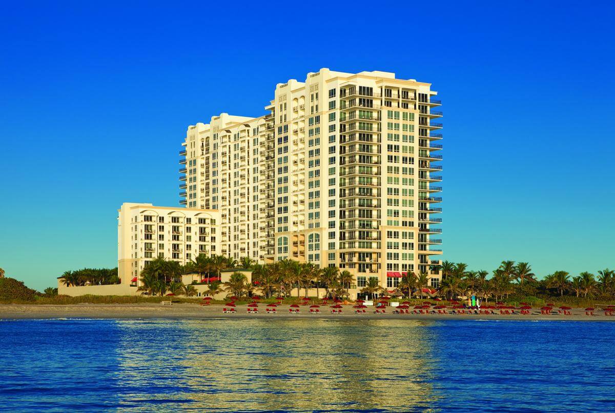 Palm Beach Marriott Singer Island as seen from the water