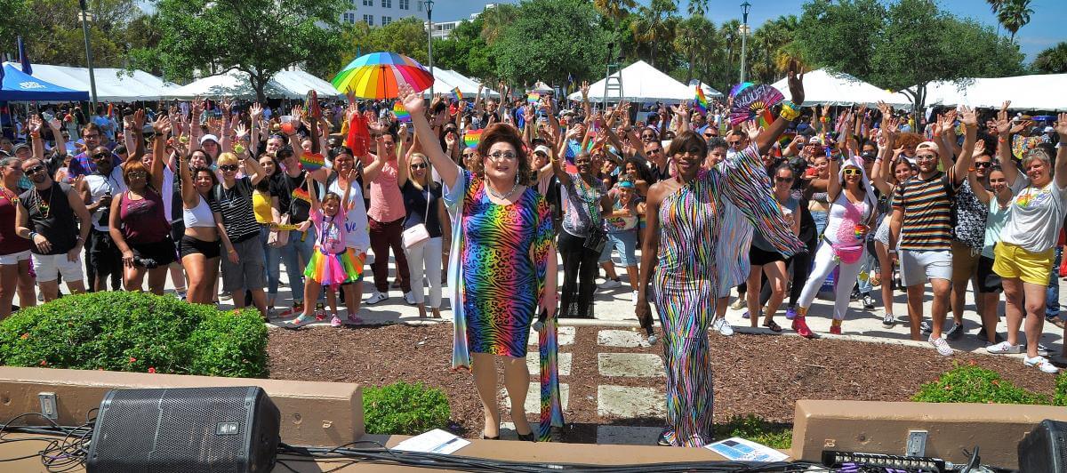 Crowd photo at Palm Beach Pride